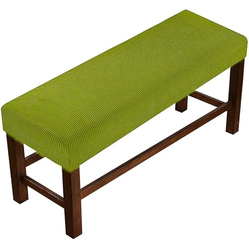 ZRCYXDW Kariert Bezug Für Esszimmer-Bank, Elastisch Dining Bench Cover Weicher Mit Elastischer Unterseite Abnehmbarer Bankhussen Waschbarer Für Esszimmer Küche-grün A-XL von ZRCYXDW