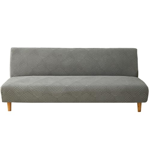 ZRCYXDW Klappbar Sofabezug Ohne Armlehnen, Stretch Futonbezug Spandex Weicher Abnehmbarer Sofahusse Ohne Armlehne Waschbarer Mit Elastischer Unterseite-dunkelgrau-75-82.6in(190-210cm) von ZRCYXDW