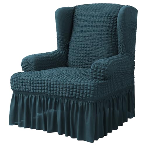 ZRCYXDW Ohrensessel Überzug Seersucker, Abnehmbarem Sessel-Überwürfe Ohrensessel Mit Rock Elegante Rüsche Stretch Sesselhusse Waschbar Anti-Rutsch Möbelschutz-Blaugrün-Large ZRCYXDW Ohrensessel Überzug Seersucker, Abnehmbarem Sessel-Überwürfe Ohrensessel Mit Rock Elegante Rüsche Stretch Sesselhusse Waschbar Anti-Rutsch Möbelschutz-Blaugrün-Large von ZRCYXDW