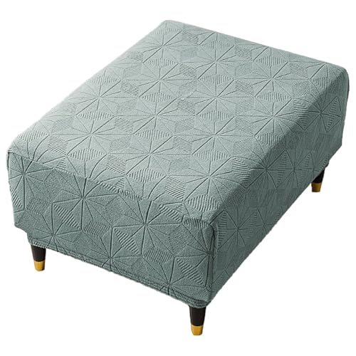 ZRCYXDW Ottomane Schonbezug Elastisch, Rechteckig Ottomane Abdeckung Weicher Lagerung Hockerbezug Klappbar Bezug Ottomane Waschbarer Für Wohnzimmer Schlafzimmer-grün A-110-120cm von ZRCYXDW