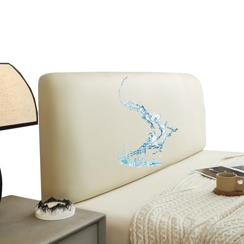 ZRCYXDW PU Leder Bettkopfteil Hussen, Wasserdicht Bett Kopfteil Bezug Elastischem Kopfteilbezug Weicher Kratzfest Kopfteil Schonbezug Protektor-Cremeweiß-200-220cm ZRCYXDW PU Leder Bettkopfteil Hussen, Wasserdicht Bett Kopfteil Bezug Elastischem Kopfteilbezug Weicher Kratzfest Kopfteil Schonbezug Protektor-Cremeweiß-200-220cm von ZRCYXDW