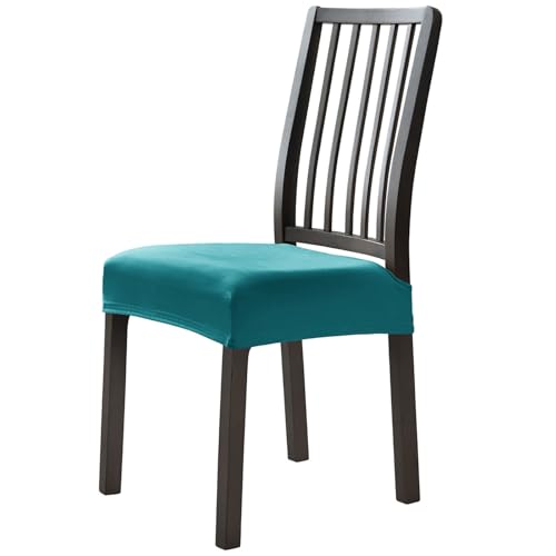 ZRCYXDW Samt Esszimmerstuhl Sitzbezüge, Stretch Stuhlbezug Sitzfläche 2 Stück Weiche Bezug Für Stühle Küche Sitzbezug Stuhl-Blaugrün-2er Set von ZRCYXDW