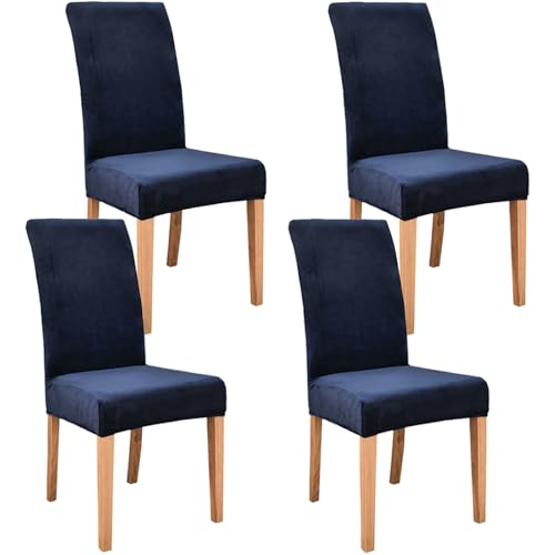 ZRCYXDW Samt Stuhlhussen, Stuhlbezug Weiche Dick Stuhlbezüge Abnehmbarem Universal Möbelschutz Für Bankett Hochzeit-Navy Blau-A-4 Stück ZRCYXDW Samt Stuhlhussen, Stuhlbezug Weiche Dick Stuhlbezüge Abnehmbarem Universal Möbelschutz Für Bankett Hochzeit-Navy Blau-A-4 Stück von ZRCYXDW