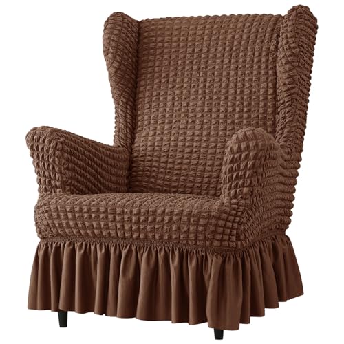ZRCYXDW Seersucker Ohrensessel Überzug, Sessel-Überwürfe Ohrensessel Mit Rock Elegante Rüsche Sesselhusse Stretch Waschbar Ohrensesselbezüge Abnehmbarem-Dunkelbraun-Large ZRCYXDW Seersucker Ohrensessel Überzug, Sessel-Überwürfe Ohrensessel Mit Rock Elegante Rüsche Sesselhusse Stretch Waschbar Ohrensesselbezüge Abnehmbarem-Dunkelbraun-Large von ZRCYXDW