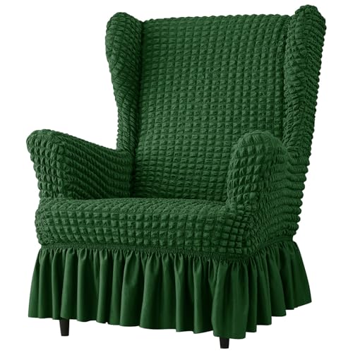 ZRCYXDW Seersucker Ohrensessel Überzug, Sessel-Überwürfe Ohrensessel Mit Rock Elegante Rüsche Sesselhusse Stretch Waschbar Ohrensesselbezüge Abnehmbarem-Dunkelgrün-Large ZRCYXDW Seersucker Ohrensessel Überzug, Sessel-Überwürfe Ohrensessel Mit Rock Elegante Rüsche Sesselhusse Stretch Waschbar Ohrensesselbezüge Abnehmbarem-Dunkelgrün-Large von ZRCYXDW