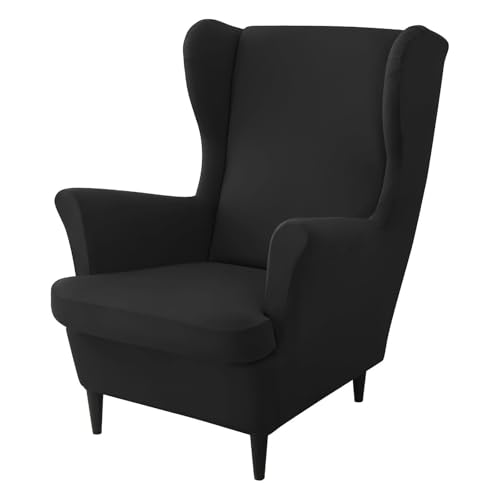 ZRCYXDW Sessel-Überwürfe Ohrensessel Mit Kissenbezug, 2 Teilig Stretch Ohrensessel Überzug Weiche Spandex Sesselhusse Möbelschutz Für Wohnzimmer-Schwarz-Groß ZRCYXDW Sessel-Überwürfe Ohrensessel Mit Kissenbezug, 2 Teilig Stretch Ohrensessel Überzug Weiche Spandex Sesselhusse Möbelschutz Für Wohnzimmer-Schwarz-Groß von ZRCYXDW