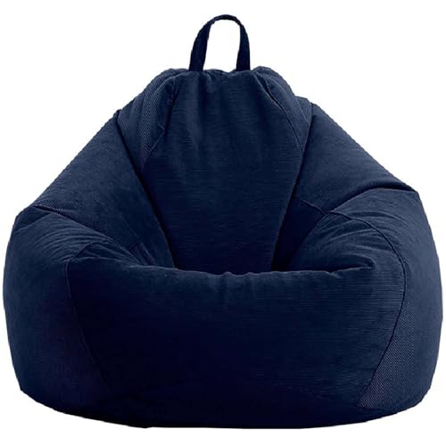 ZRCYXDW Sitzsack (ohne Füllung), Weich Cord Bean Bag Sitzsack Erwachsene Waschbar Sitzsack Sitzsack Erwachsene Für Erwachsene Kind-Navy blau-75×95cm von ZRCYXDW