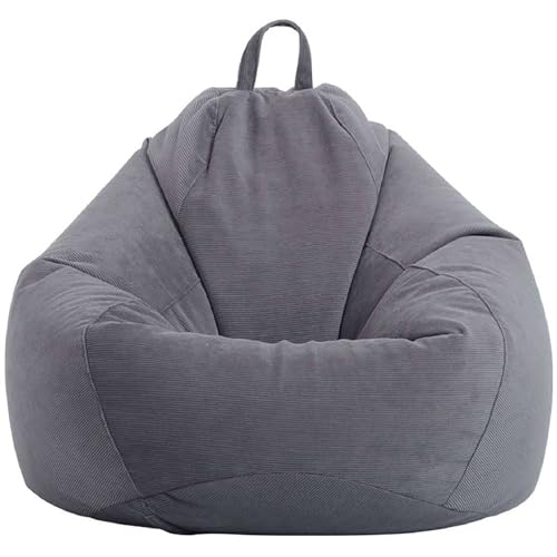 ZRCYXDW Sitzsack (ohne Füllung), Weich Cord Bean Bag Sitzsack Erwachsene Waschbar Sitzsack Sitzsack Erwachsene Für Erwachsene Kind-dunkelgrau-60×75cm von ZRCYXDW