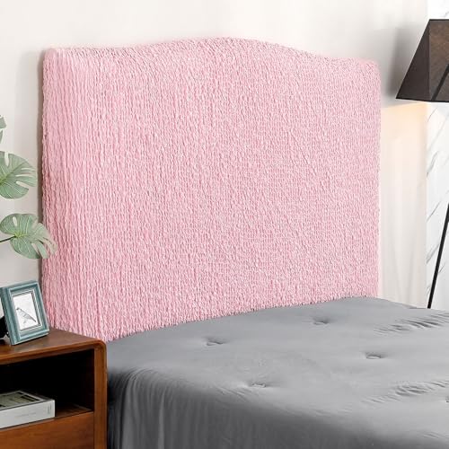 ZRCYXDW Stretch Bettkopfteil Hussen, Dicker All-Inclusive Bett Kopfteil Bezug Spandex Weicher Abnehmbarer Kopfteilbezug Waschbarer Mit Elastischer Unterseite-rosa-170-190cm von ZRCYXDW