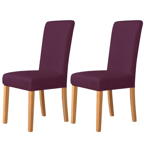 ZRCYXDW Stretch Stuhlhussen, Spandex Stuhlhussen Für Esszimmer Weicher Abnehmbarer Stuhlhussen Für Esszimmerstühle Mit Elastischer Unterseite Waschbarer Stuhlbezug Schwingstuhl-Fuchsie-2er Set von ZRCYXDW