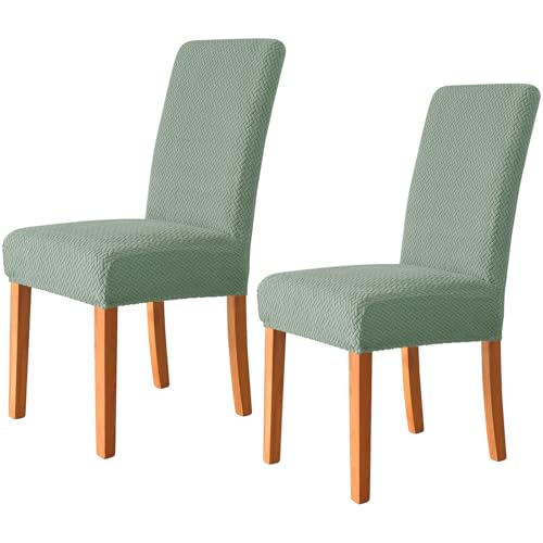 ZRCYXDW Stuhlbezug, 2 Stück Stuhlhussen Stretch Abnehmbarem Stuhlbezüge Waschbar Stühle Schutz Für Bankett Partys Deko-Grün-2er Set von ZRCYXDW