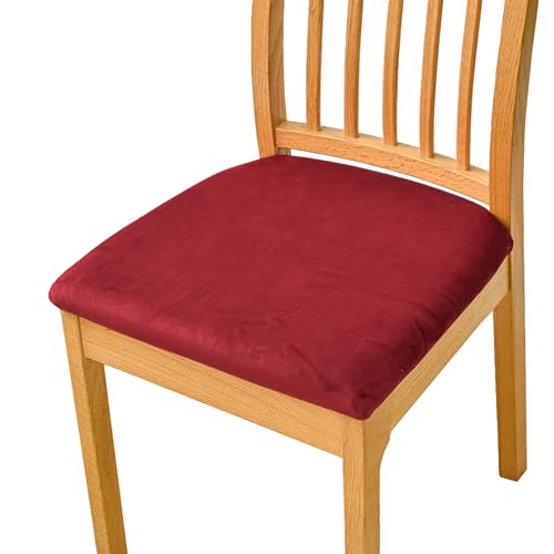 ZRCYXDW Stuhlbezug Sitzfläche Samt, 2 Stück Esszimmerstuhl Sitzbezüge Weiche Gepolstert Sitzbezug Stuhl Stretch Abnehmbarem Für Hochzeit Garten-Rotwein-2er Set ZRCYXDW Stuhlbezug Sitzfläche Samt, 2 Stück Esszimmerstuhl Sitzbezüge Weiche Gepolstert Sitzbezug Stuhl Stretch Abnehmbarem Für Hochzeit Garten-Rotwein-2er Set von ZRCYXDW