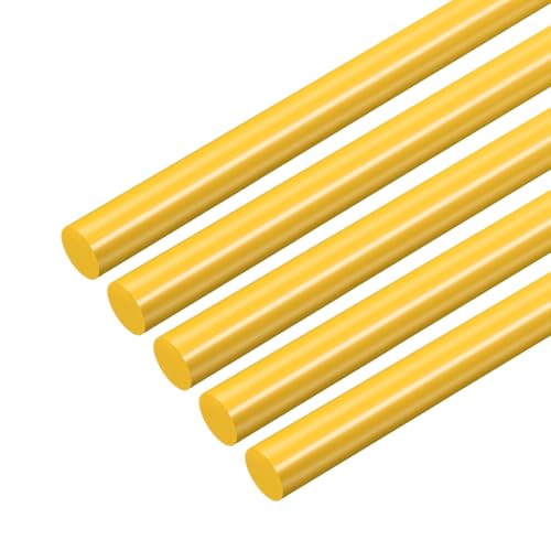 ZRHMCJEN 10 Stück Weiße Kunststoffstäbe 4 X 250 Mm Abs-Styrol-Rundstäbe, Massive Stäbe, Diy-Mofür Den Architekturmodellbau/Yellow/2In * 12In von ZRHMCJEN
