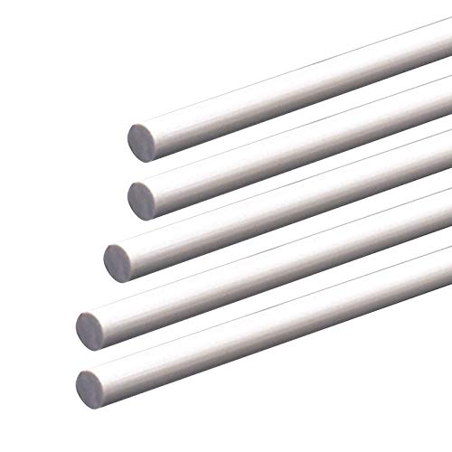 ZRHMCJEN Barres Rondes en Plastique Abs Pour Fenêtres Et Décorations de Maquettes Diy, 5 Pièces/Diameter:1Mm(Length:250Mm) von ZRHMCJEN