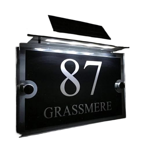 Hausnummer Customized House Number Personalised! Modern Signs Plaques Door Numbers 1-9999 Street Name Solar Light Sign Hausnummer Customized House Number Personalised! Modern Signs Plaques Door Numbers 1-9999 Street Name Solar Light Sign von ZRHWSPD