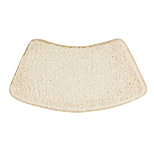 Rutschfester Teppich 1 Stück einfarbige, weiche und saugfähige, fächerförmige Anti-Rutsch-Badezimmermatte aus ultrafeinen Fasern for Gebogene Duschräume im Schlafzimmer(1pc Beige,45x100cm) von ZRHWSPD