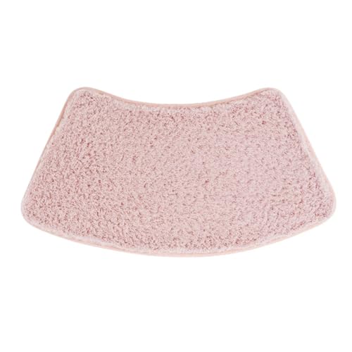 Rutschfester Teppich 1 Stück einfarbige, weiche und saugfähige, fächerförmige Anti-Rutsch-Badezimmermatte aus ultrafeinen Fasern for Gebogene Duschräume im Schlafzimmer(1pc Pink,40x100cm) von ZRHWSPD
