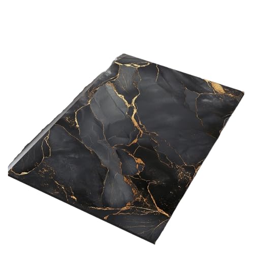 Rutschfester Teppich Badematte Badezimmerteppich Super saugfähige Fußmatten Schnelltrocknende rutschfeste Duschunterlage Toilettenteppich Eingangsfußmatte(Black,40cmx60cm) von ZRHWSPD