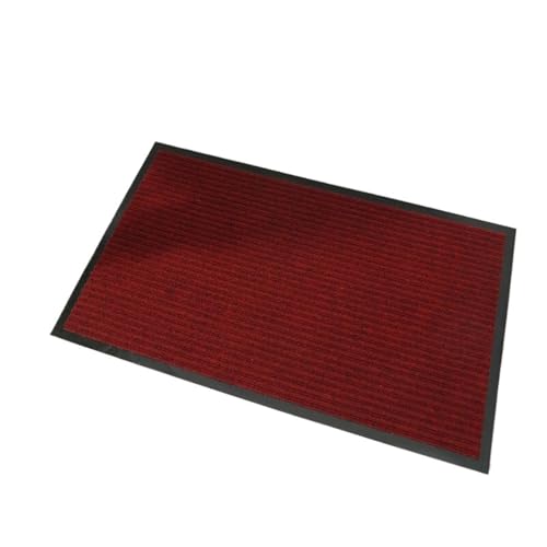Rutschfester Teppich Eingangstürteppich Eingangstür-Bodenmatte Büro Zuhause Küche Badezimmer rutschfeste Anti-Drop-Matte Outdoor-Grill Anti-Schmutz-Matte(Red) von ZRHWSPD