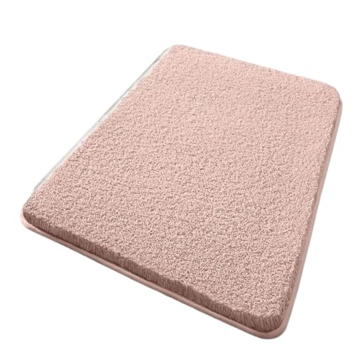 Rutschfester Teppich Fußmatte Badezimmerteppich Anti-Rutsch-Badematten Saugfähige Badezimmermatte Weiche, Flauschige, zottelige Badezimmerteppiche und Bodenmatte aus Plüsch(Blue,500MMx800MM) von ZRHWSPD