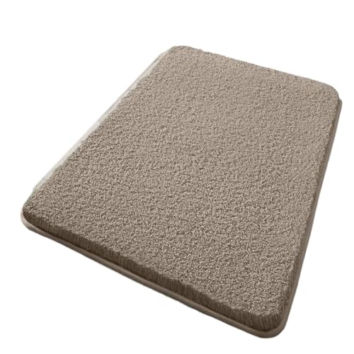 Rutschfester Teppich Fußmatte Badezimmerteppich Anti-Rutsch-Badematten Saugfähige Badezimmermatte Weiche, Flauschige, zottelige Badezimmerteppiche und Bodenmatte aus Plüsch(Green,500MMx800MM) von ZRHWSPD