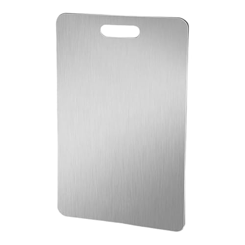 Schneidebrett Edelstahl Stainless Steel Cutting Board Double Sided Thickened Chopping Board Easy To Clean Kneading Dough Board for Kitchen(46x30cm) von ZRHWSPD