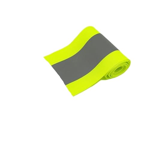ZRHWSPD Reflektorband 10 cm reflektierendes gewebtes Klebeband, reflektierender Stoffstreifen, mit Nachtwarnband auf Kleidung genäht(Green S 10cmX1m) von ZRHWSPD