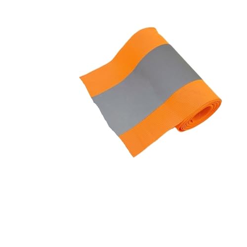 ZRHWSPD Reflektorband 10 cm reflektierendes gewebtes Klebeband, reflektierender Stoffstreifen, mit Nachtwarnband auf Kleidung genäht(Orange S 10cmX1m) von ZRHWSPD