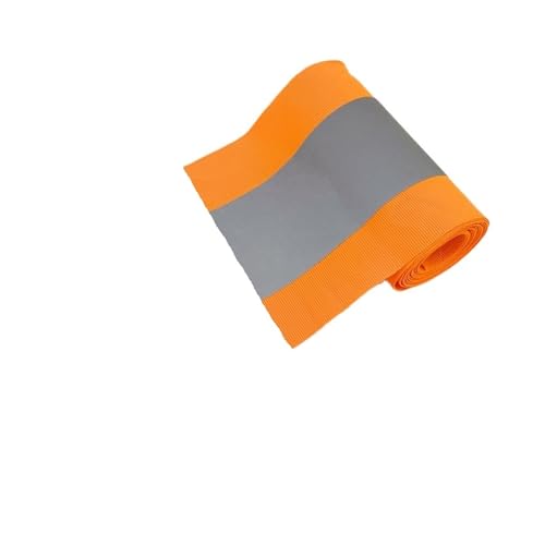ZRHWSPD Reflektorband 10 cm reflektierendes gewebtes Klebeband, reflektierender Stoffstreifen, mit Nachtwarnband auf Kleidung genäht(Orange S 10cmX3.0m) von ZRHWSPD