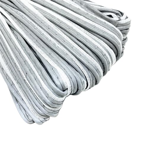 ZRHWSPD Reflektorband 5 Yards 9mm Reflektierende Bandkante Nähen Band Schnur Seil for Blätter Sofa Vorhänge Hüte Kleidung Verschiedene Stoffe Nähen DIY(Grey) von ZRHWSPD