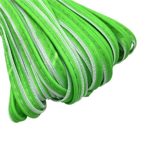 ZRHWSPD Reflektorband 5 Yards 9mm Reflektierende Bandkante Nähen Band Schnur Seil for Blätter Sofa Vorhänge Hüte Kleidung Verschiedene Stoffe Nähen DIY(Light Green) von ZRHWSPD