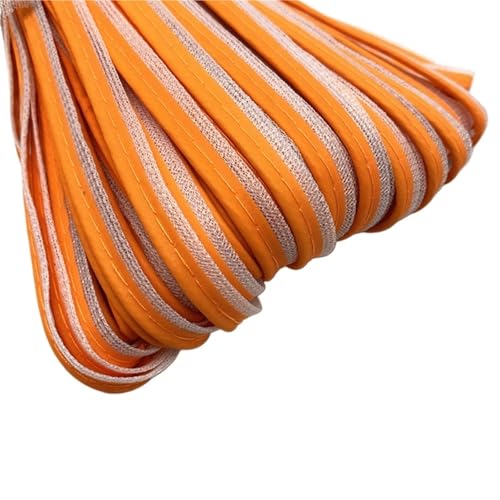 ZRHWSPD Reflektorband 5 Yards 9mm Reflektierende Bandkante Nähen Band Schnur Seil for Blätter Sofa Vorhänge Hüte Kleidung Verschiedene Stoffe Nähen DIY(Orange) von ZRHWSPD