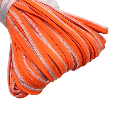 ZRHWSPD Reflektorband 5 Yards 9mm Reflektierende Bandkante Nähen Band Schnur Seil for Blätter Sofa Vorhänge Hüte Kleidung Verschiedene Stoffe Nähen DIY(Orange-Red) von ZRHWSPD