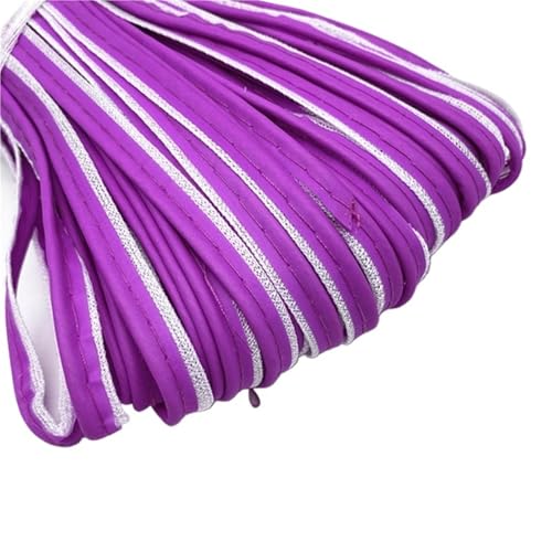 ZRHWSPD Reflektorband 5 Yards 9mm Reflektierende Bandkante Nähen Band Schnur Seil for Blätter Sofa Vorhänge Hüte Kleidung Verschiedene Stoffe Nähen DIY(Purple) von ZRHWSPD