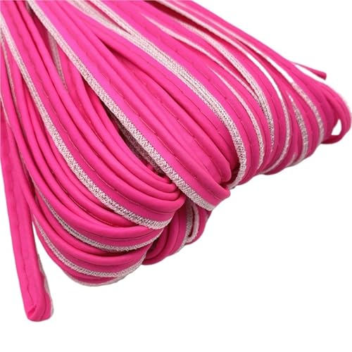 ZRHWSPD Reflektorband 5 Yards 9mm Reflektierende Bandkante Nähen Band Schnur Seil for Blätter Sofa Vorhänge Hüte Kleidung Verschiedene Stoffe Nähen DIY(Rose) von ZRHWSPD