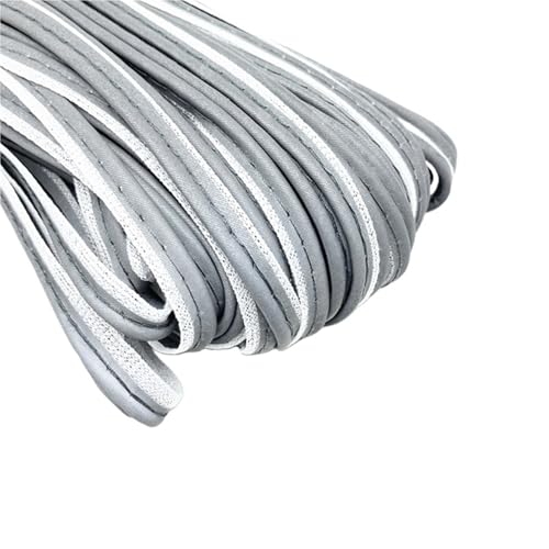 ZRHWSPD Reflektorband 5 Yards 9mm Reflektierende Bandkante Nähen Band Schnur Seil for Blätter Sofa Vorhänge Hüte Kleidung Verschiedene Stoffe Nähen DIY(Silver Grey) von ZRHWSPD
