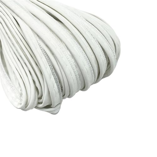 ZRHWSPD Reflektorband 5 Yards 9mm Reflektierende Bandkante Nähen Band Schnur Seil for Blätter Sofa Vorhänge Hüte Kleidung Verschiedene Stoffe Nähen DIY(White) von ZRHWSPD