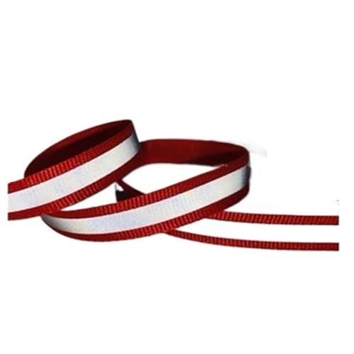 ZRHWSPD Reflektorband 5yards 10mm Sicherheit Silber Reflektierend for Nähen Aufnähen Stoff Reflektorband Gurt Weste Gurtband Warngürtel(Red) von ZRHWSPD