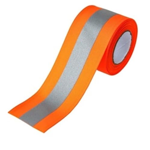 ZRHWSPD Reflektorband Reflektierendes Klebeband for Aufnähen von Sicherheitsstoff-Gurtband-Besatzstreifen(5CMX1M Red) von ZRHWSPD