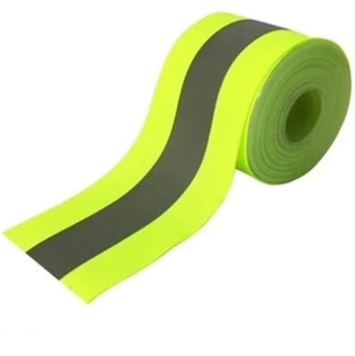 ZRHWSPD Reflektorband Reflektierendes Klebeband for Aufnähen von Sicherheitsstoff-Gurtband-Besatzstreifen(5CMX1M Yellow) von ZRHWSPD