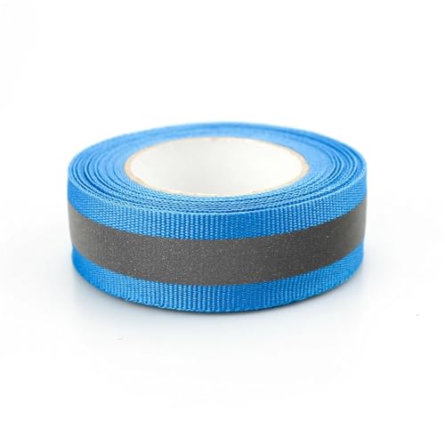 ZRHWSPD Reflektorband Reflektierendes Stoffband Highlight Reflektierendes Gurtband, 20 mm x 10 mm (Breite), for Aufnähen, 10 Meter(Light Blue) von ZRHWSPD