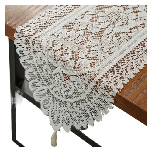 ZRHWSPD Tischläufer 2 Stück Retro-Spitzennetz-Essmatte aus Polyesterfaser, geeignet for Heimdekoration wie Esstische(33x183cm) von ZRHWSPD