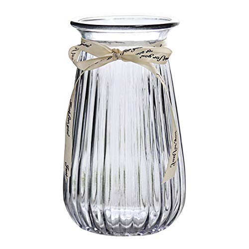 ZRL-VASEDA Modern Glas Hoch Vase für Wohnzimmer Esstisch Mittelstücke Schlafzimmer Büro Hotel Dekoration dekorative Groß Blumenvasen für Dekor Freund Geschenk 19cm × 9.5cm von ZRL-VASEDA