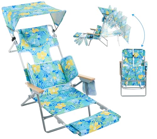 Übergroßer robuster Rucksack Strandkorb mit Sonnendach, Liegestuhl mit Gesichtsloch, 5 Positionen, faltbarer Campingstuhl für Outdoor, Sonnenbad, Strand, Terrasse, Pool (Gelb/Grün) Übergroßer robuster Rucksack Strandkorb mit Sonnendach, Liegestuhl mit Gesichtsloch, 5 Positionen, faltbarer Campingstuhl für Outdoor, Sonnenbad, Strand, Terrasse, Pool (Gelb/Grün) von ZRNINR