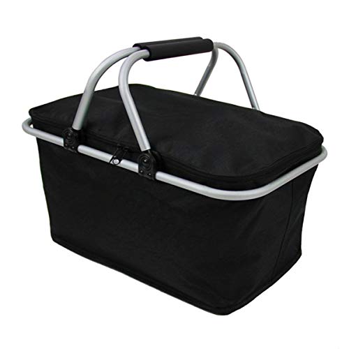Großer, isolierter Picknickkorb – stabiler Aluminiumrahmen – wasserdichtes Futter – zusammenklappbares Design für einfache Lagerung – nehmen Sie ihn mit zum Camping, Picknicken, Ausflügen an den See o Großer, isolierter Picknickkorb – stabiler Aluminiumrahmen – wasserdichtes Futter – zusammenklappbares Design für einfache Lagerung – nehmen Sie ihn mit zum Camping, Picknicken, Ausflügen an den See o von ZRQSMCX