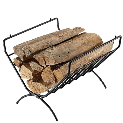 ZRQSMCX 60cm Brennholzregale für Kamin Schmiedeeisen Holzwiege für Holzofen/Terrasse Feuerstelle Holzaufbewahrungshalter Schwarz, ZRQSMCX 60cm Brennholzregale für Kamin Schmiedeeisen Holzwiege für Holzofen/Terrasse Feuerstelle Holzaufbewahrungshalter Schwarz, von ZRQSMCX