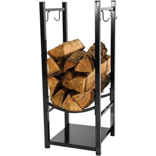 ZRQSMCX Arc Brennholzständer, Minimalistischer schwarzer Metall-Holzständer, Outdoor-Holzständer für Brennholz/Holzscheit/Bauholz/Anzündholz, von ZRQSMCX