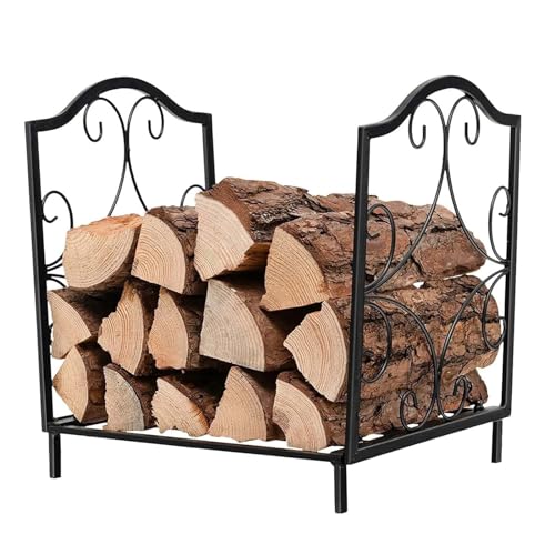 ZRQSMCX Brennholzregal, Stapelregal zur Holzlagerung im Innen- und Außenbereich, robuster Kaminholzhalter aus Metall, Tragkraft 60 kg ZRQSMCX Brennholzregal, Stapelregal zur Holzlagerung im Innen- und Außenbereich, robuster Kaminholzhalter aus Metall, Tragkraft 60 kg von ZRQSMCX