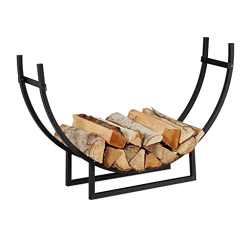 ZRQSMCX Brennholzregal für Außenkamin, robuster Brennholzhalter aus Metall zur Lagerung von Brennholz, wetterbeständiges Brennholzregal für den Außenbereich für Holzscheite unterschiedlicher Größe von ZRQSMCX