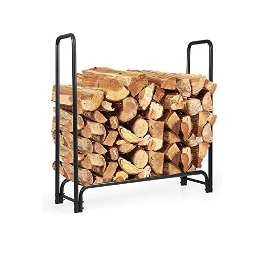 ZRQSMCX Brennholzständer, Holzscheithalter aus Stahlrohr, Metall-Lagerregal für den Innen- und Außenbereich, Brennholzhalter für Kamin ZRQSMCX Brennholzständer, Holzscheithalter aus Stahlrohr, Metall-Lagerregal für den Innen- und Außenbereich, Brennholzhalter für Kamin von ZRQSMCX